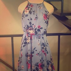 Blue Floral Dress by Blue Rain
